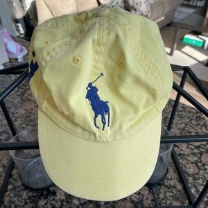 Vintage Polo by Ralph Lauren Yellow Cap with Navy Logo